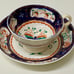 19th Century Antique Gaudy Welsh Flower Basket II Cup & Saucer Lustre Tea Set