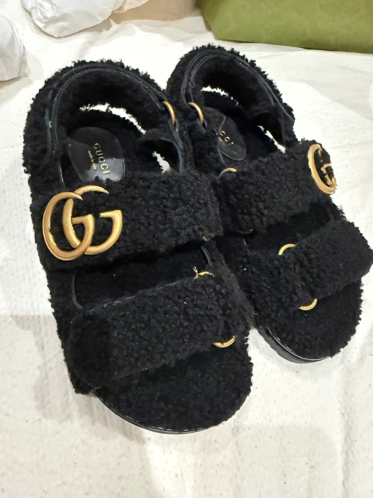 Gucci double G teddy bear shoes