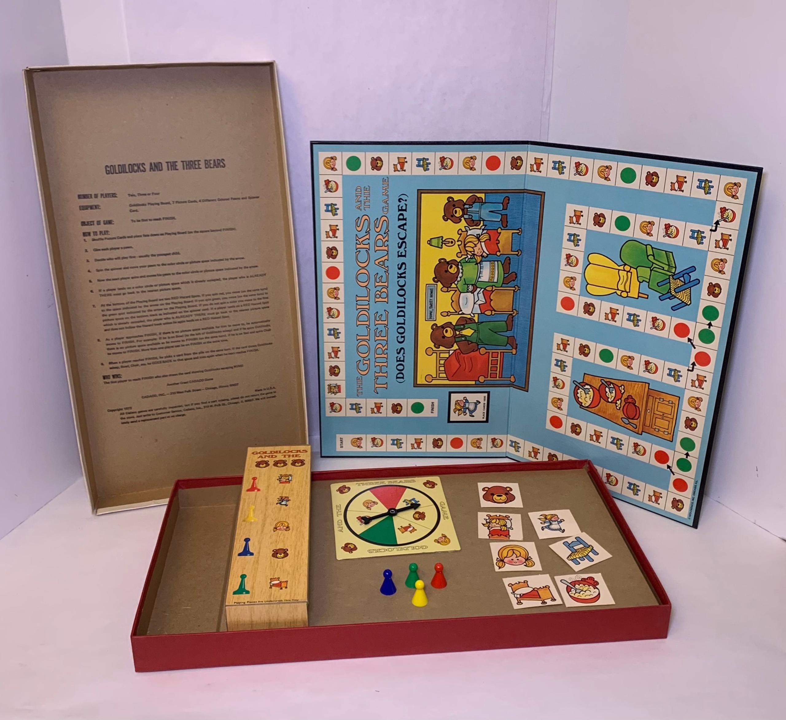 Goldilocks 3 Bears Board Game Cadaco 1973 Vintage *100% COMPLETE -VG CONDITION*