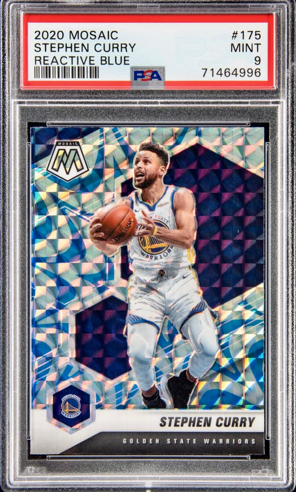 2020 PANINI MOSAIC REACTIVE BLUE #175 STEPHEN CURRY PSA 9 MINT WARRIORS