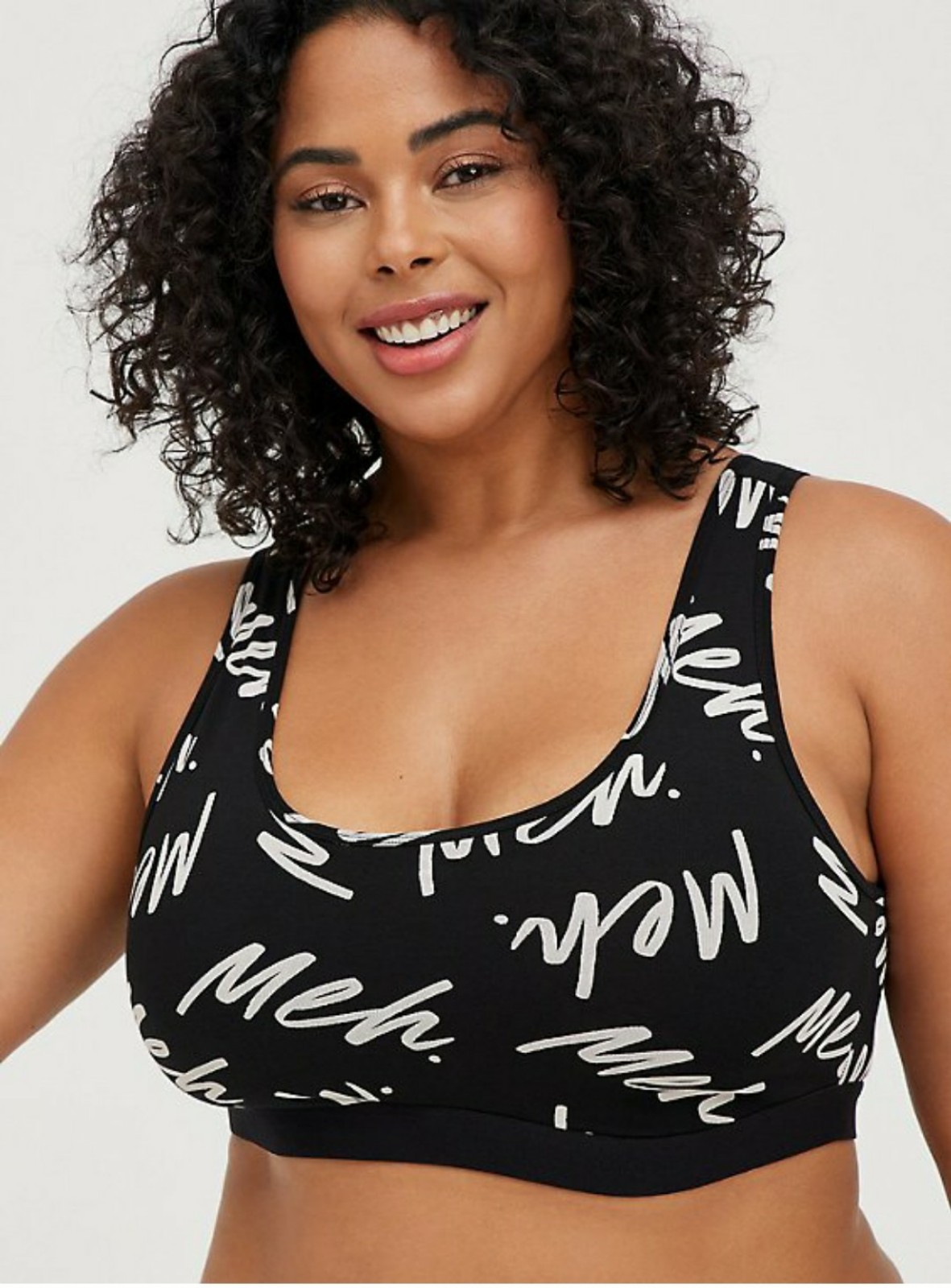 SCOOP NECK BRALETTE - MEH BLACK