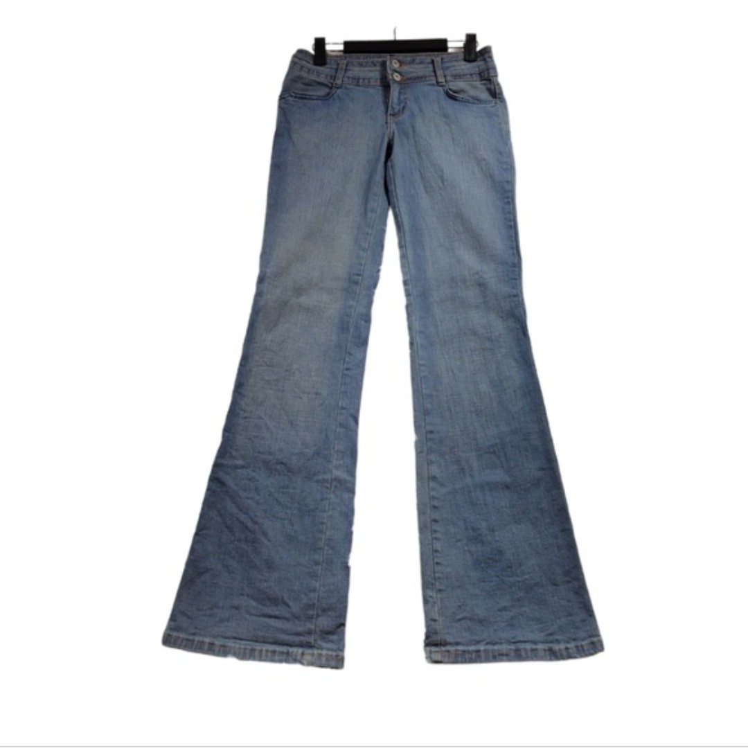 Kancan Low Rise Flare Jeans Light Blue Size 7