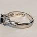 Estate vintage sterling silver and blue sapphire ring size 6