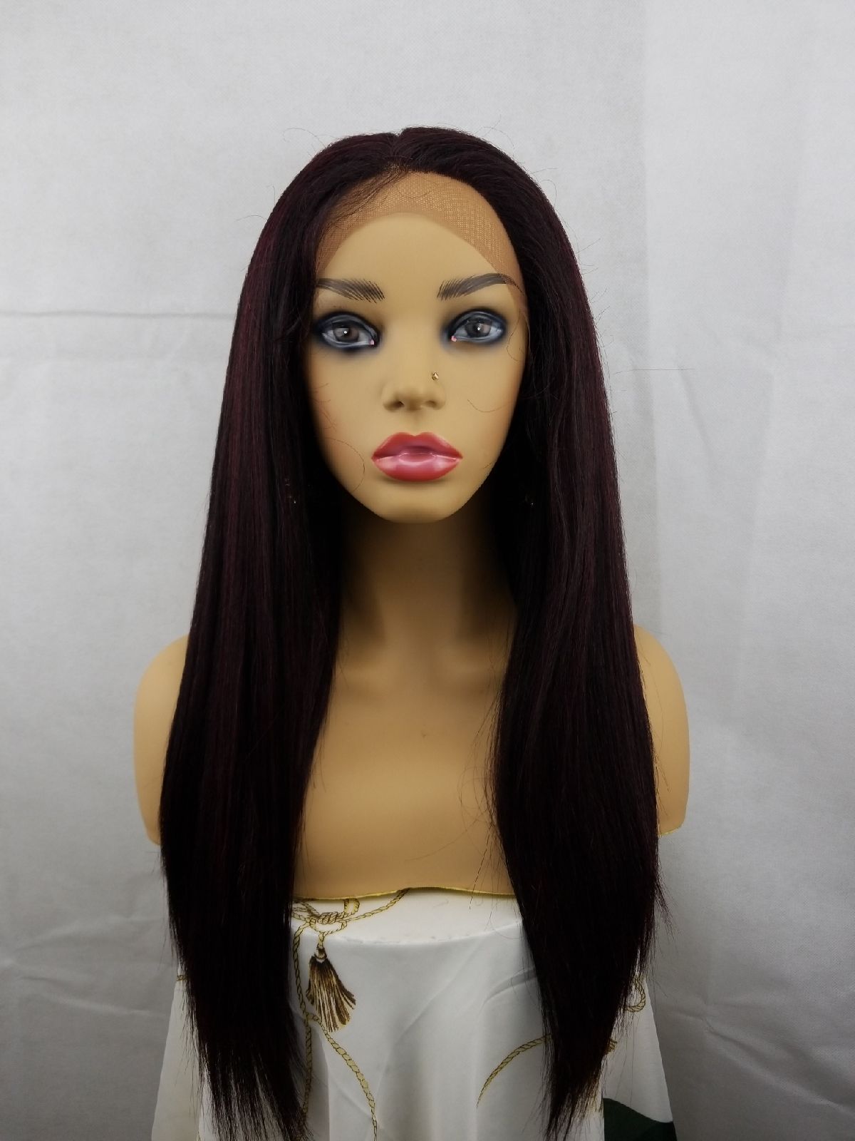 burgundy 99j lace front wig 22 inch