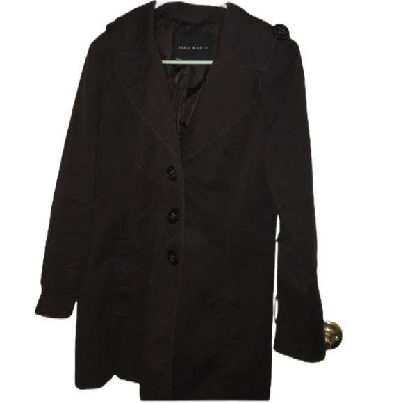 Zara Basic Dark purple lightweight Coat