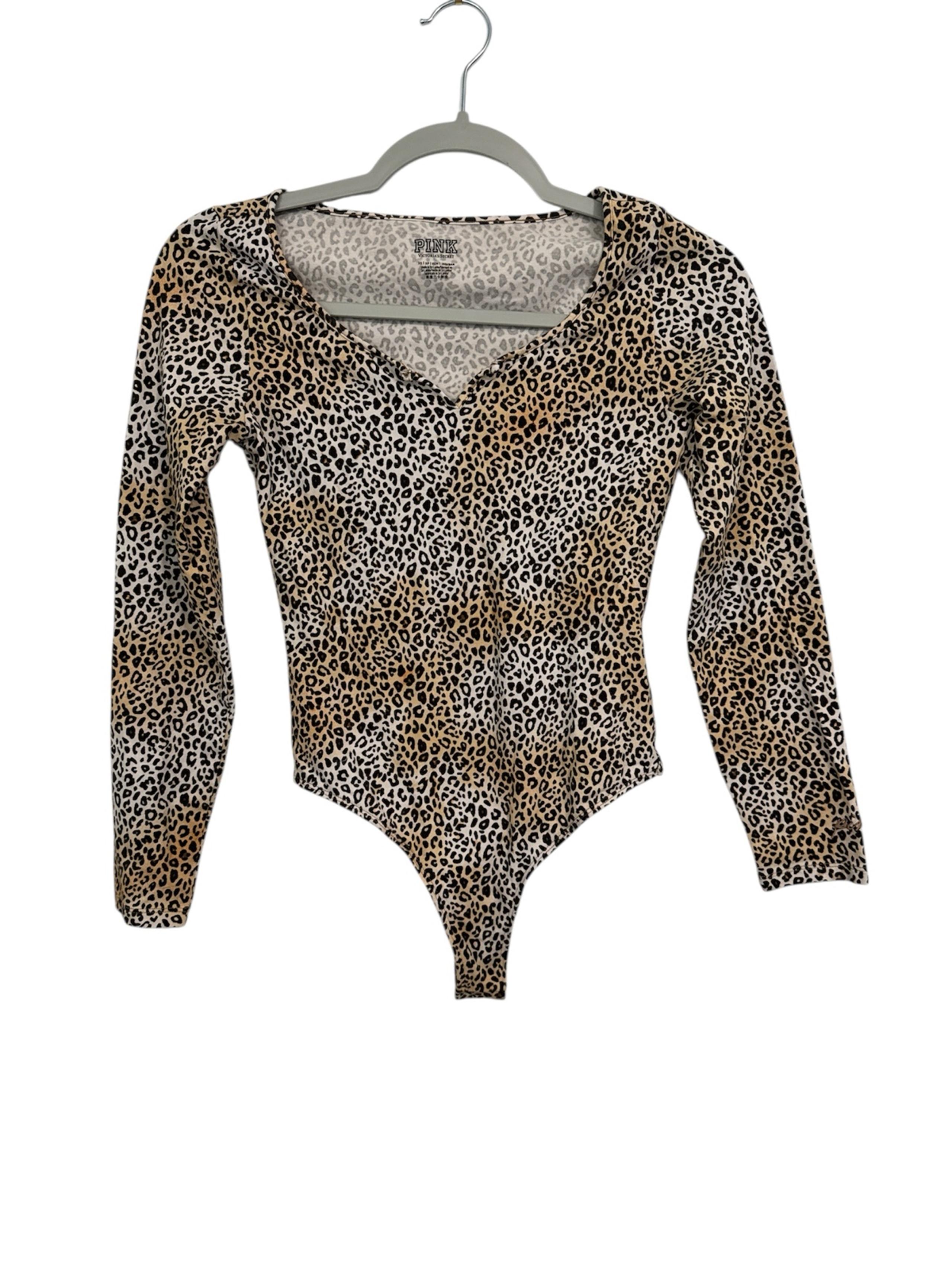 Pink size XS cheetah bodysuit
