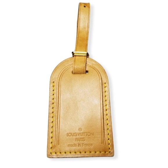 Louis Vuitton Classic Vintage Vachetta leather luggage tag France