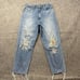 Joe's Jeans Debbie High Rise Straight Crop Women's Sz 28 Embroidered Distressed