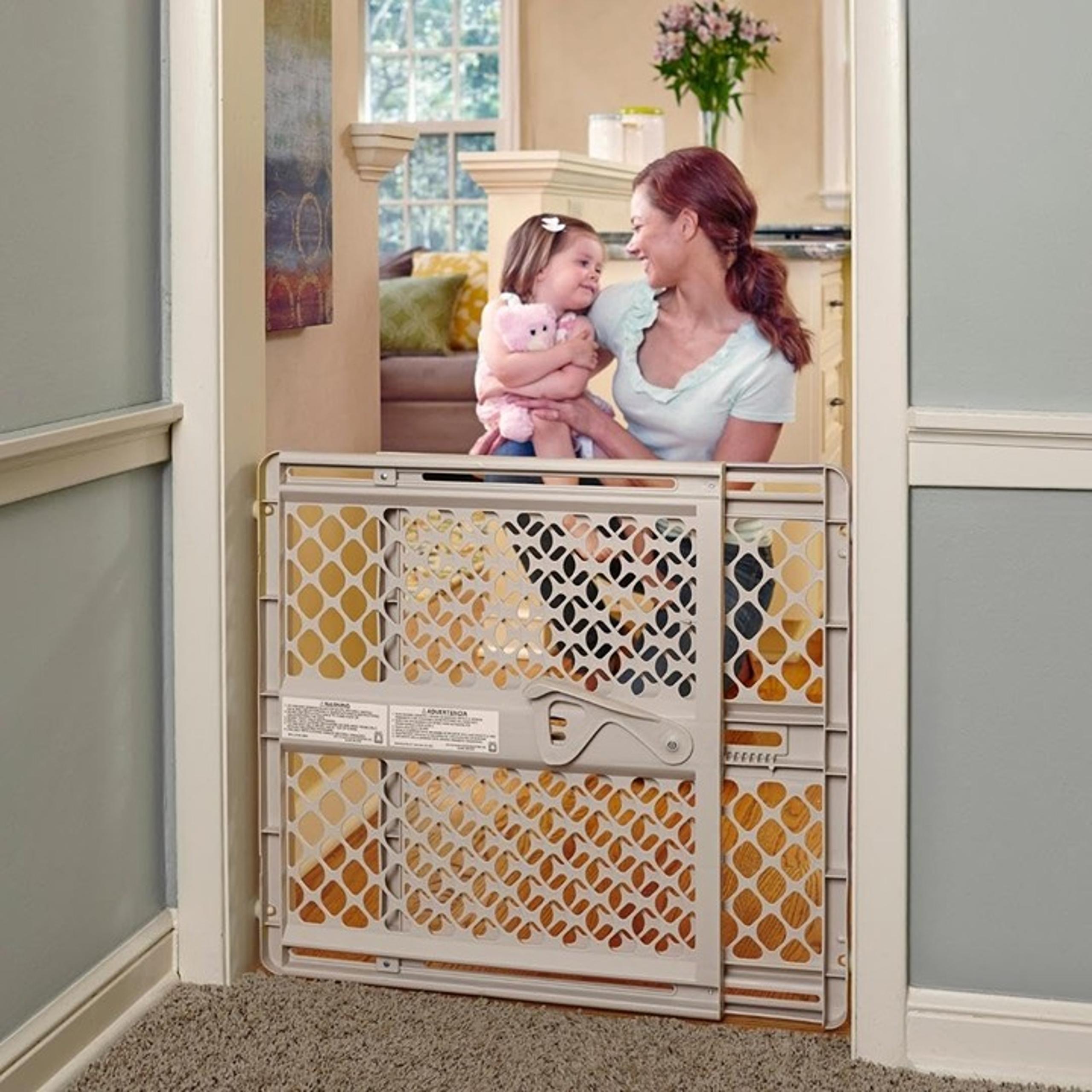 Supergate Ergo Child Gate, Baby Gate for Stairs 26" Tall, Sand