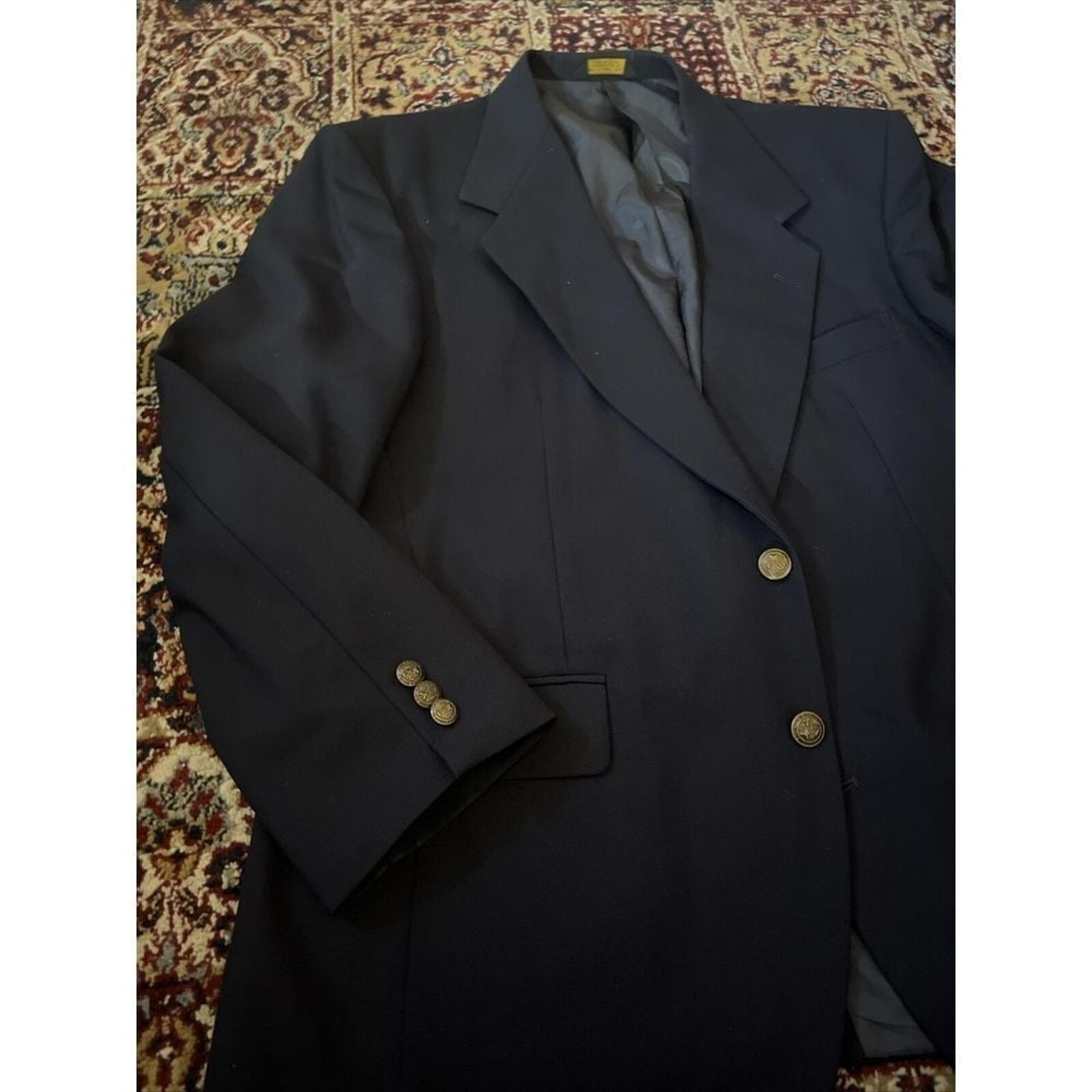 Farah Clothing Co Mens Black Suit Jacket 42 Sports Coat Blazer