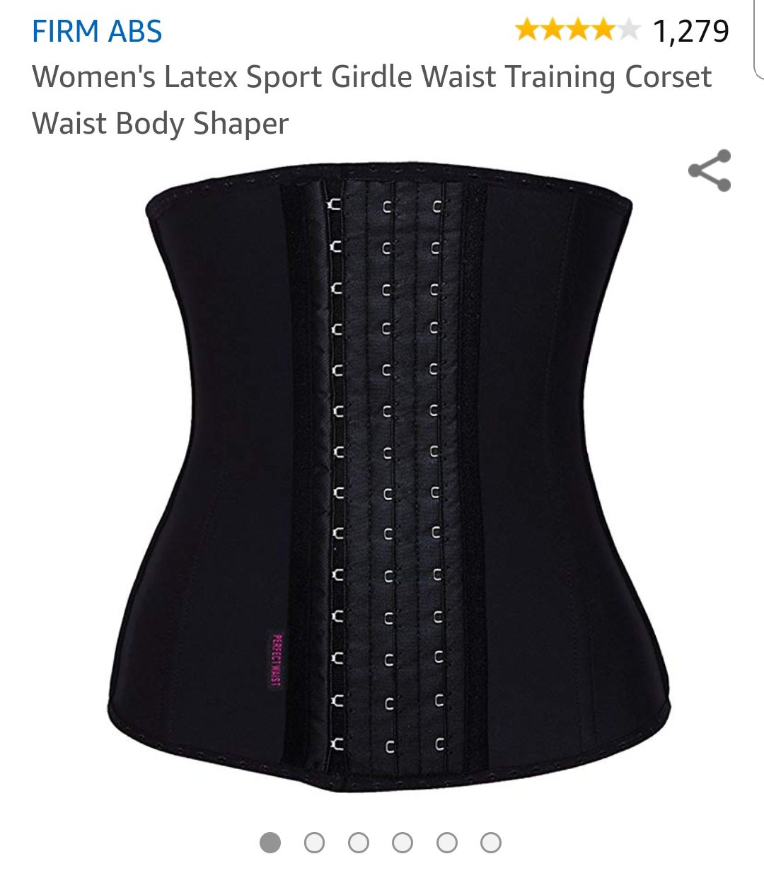 BLACK LATEX WAIST TRAINER