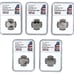 2011 S Clad Quarter 5 Coin Set NGC PF69 Ultra Cameo Made In USA Holder Wood Box