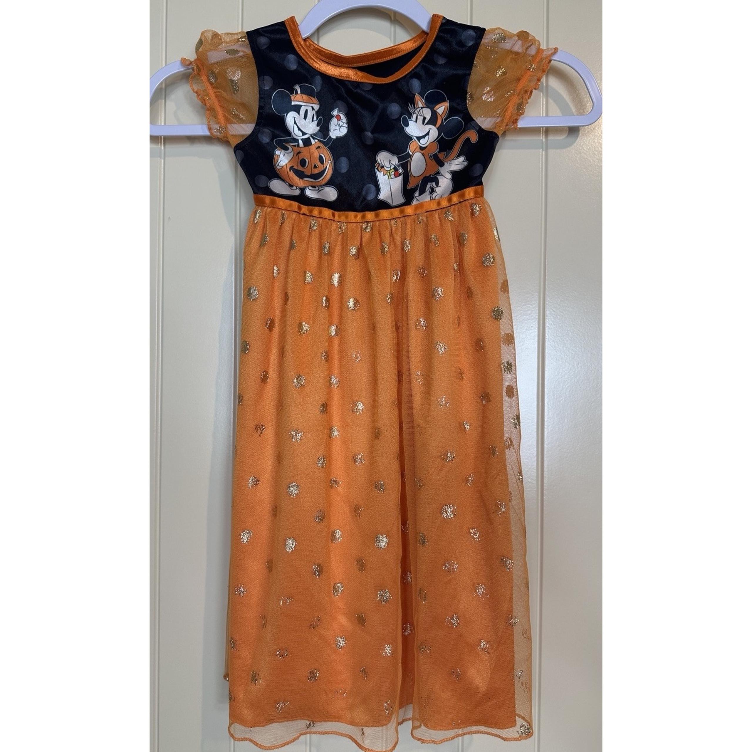 Disney Minnie Mickey Mouse Halloween Fantasy Nightgown Pajama Costume Sz 3T GUC
