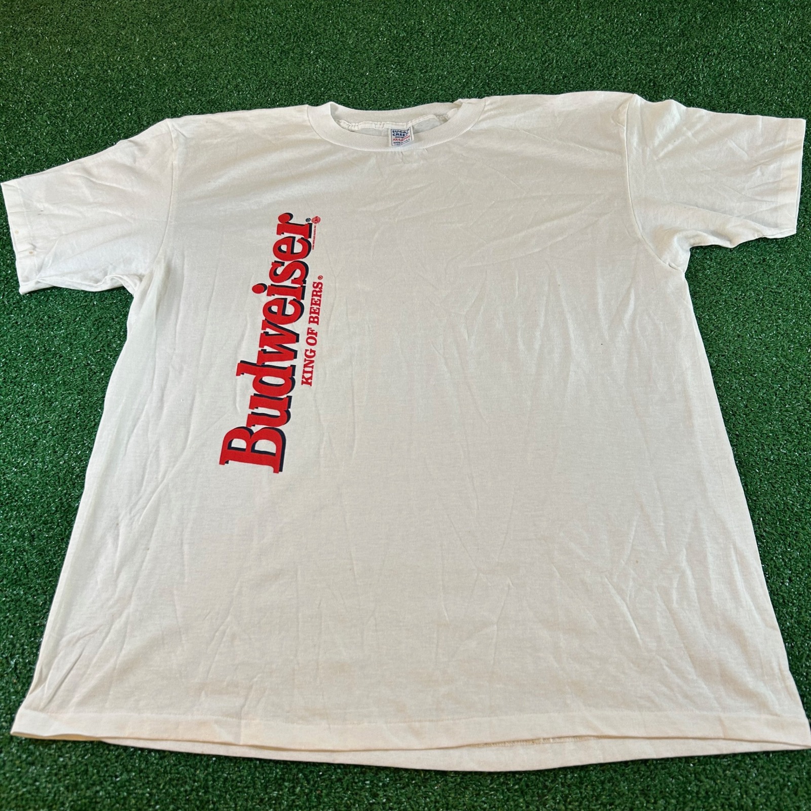 Vintage Budweiser T-Shirt King of Beers Graphic Print Short Sleeve Mens XX-Large