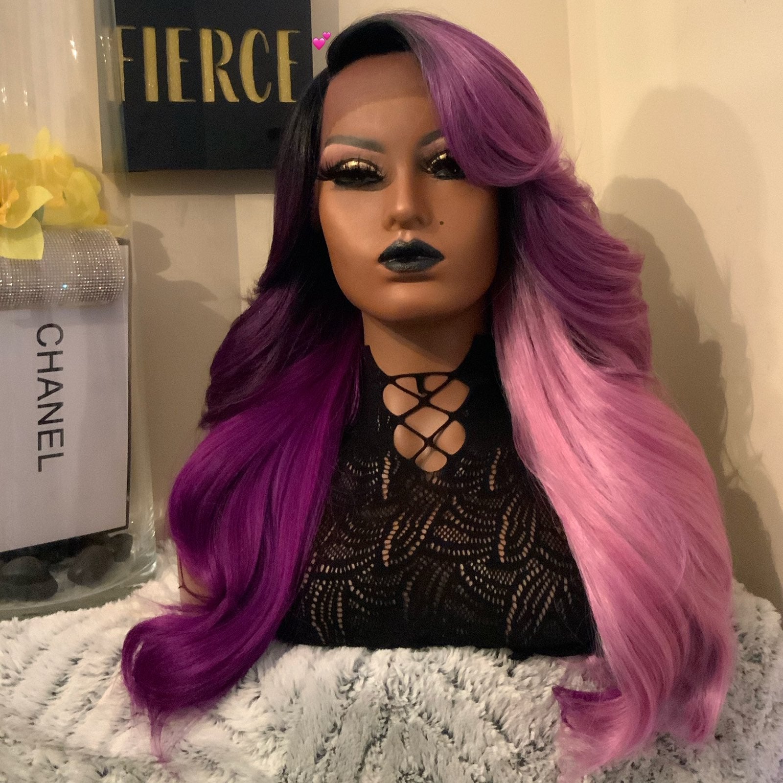 Human Hair blended lace front wig ❤️