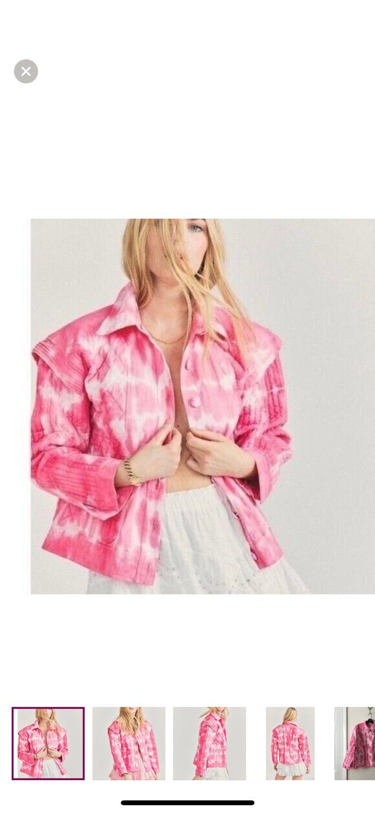 love shack fancy hand painted jacket over sized sz xs