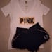 VS PINK shorts & tee outfit-small **LIKE NEW**
