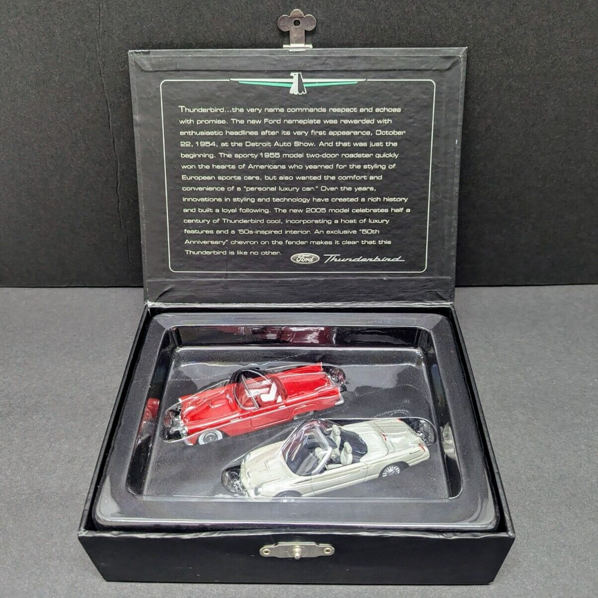 Hallmark Keepsake Thunderbird 50th Anniversary 1955 & 2005 Ornaments NIB NEW