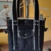 Vintage 1990s Y2K Roxy Black Denim Bag Purse Tote with Sherpa Trim