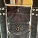Vintage 1990s Y2K Roxy Black Denim Bag Purse Tote with Sherpa Trim