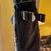 Vintage 1990s Y2K Roxy Black Denim Bag Purse Tote with Sherpa Trim