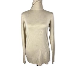 Lafayette 148, Turtleneck top, Tan, XS
