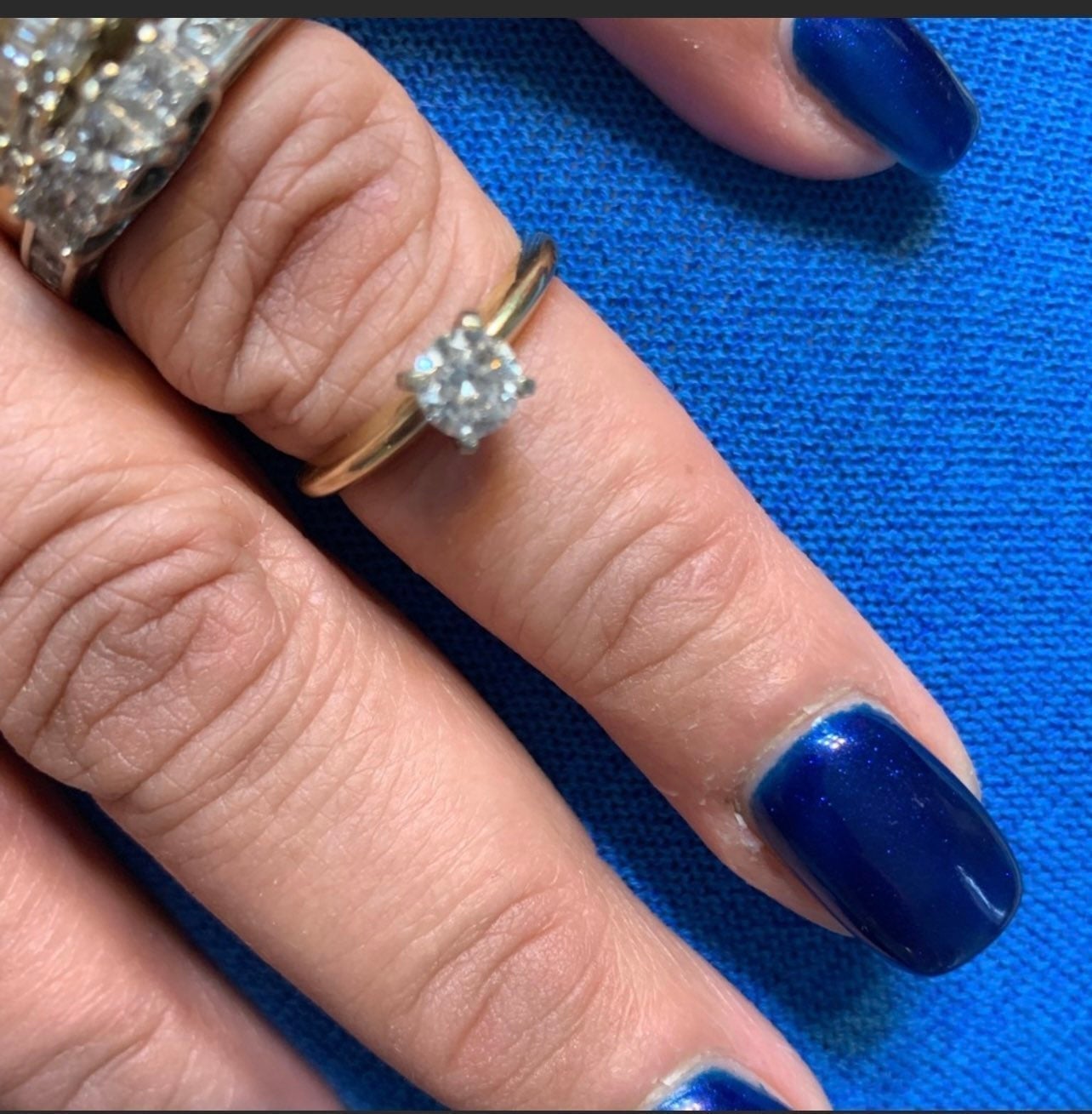 14k gold Diamond ring size 8 price lowered for a week for Xmas