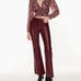 Burgundy aritzia leather pants