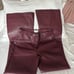 Burgundy aritzia leather pants