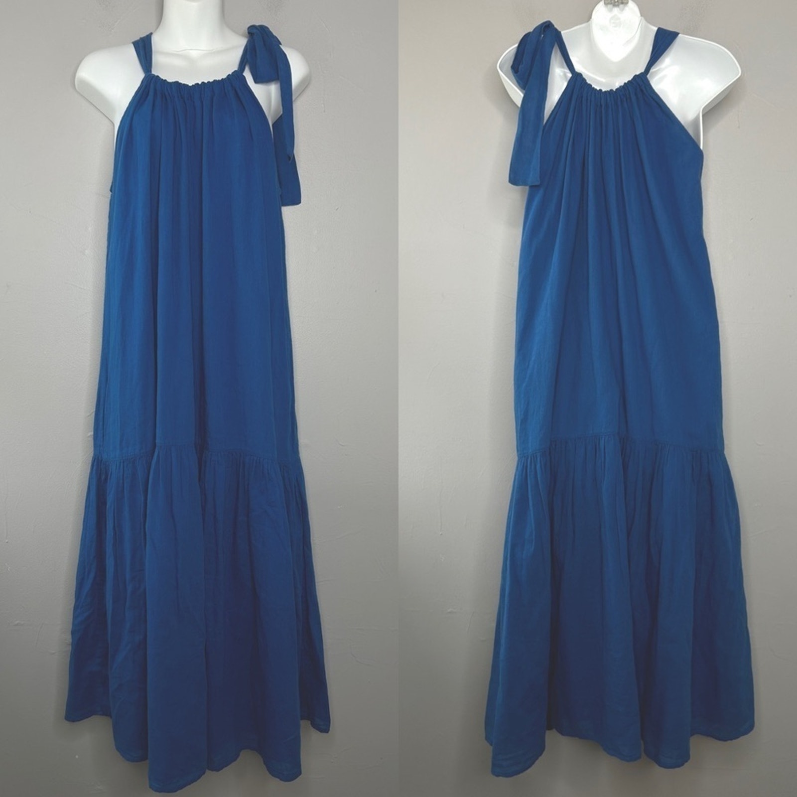APIECE APART Piedra Swing Maxi Dress Womens Size XL Minimalist Organic Cotton