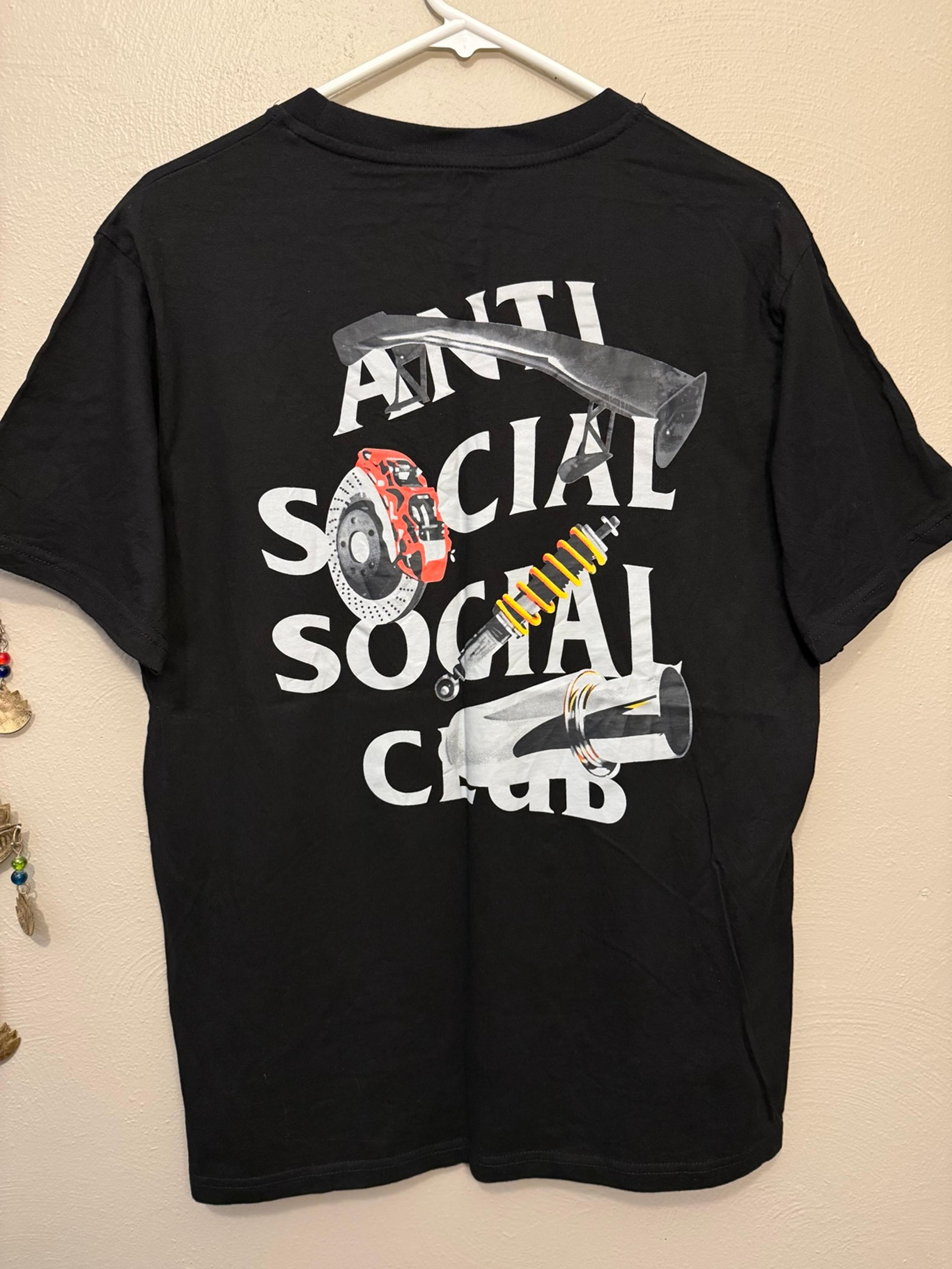 Anti Social Social Club Riceroni Men’s Black Graphic Cotton Tshirt Size Medium