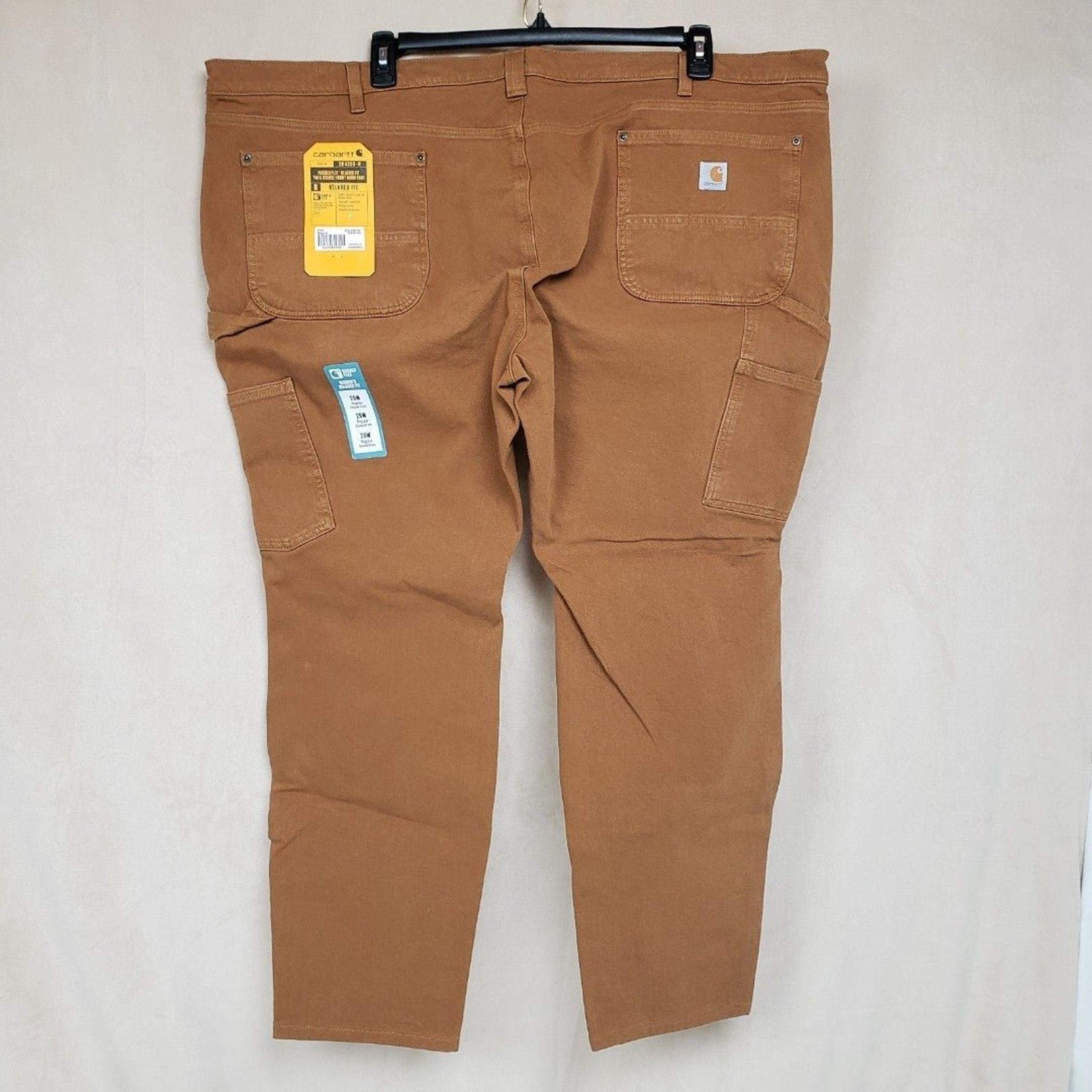 Carhartt Women's 26W Reg. Rugged Relaxed Twill Double Front Work Pant Camel 4296