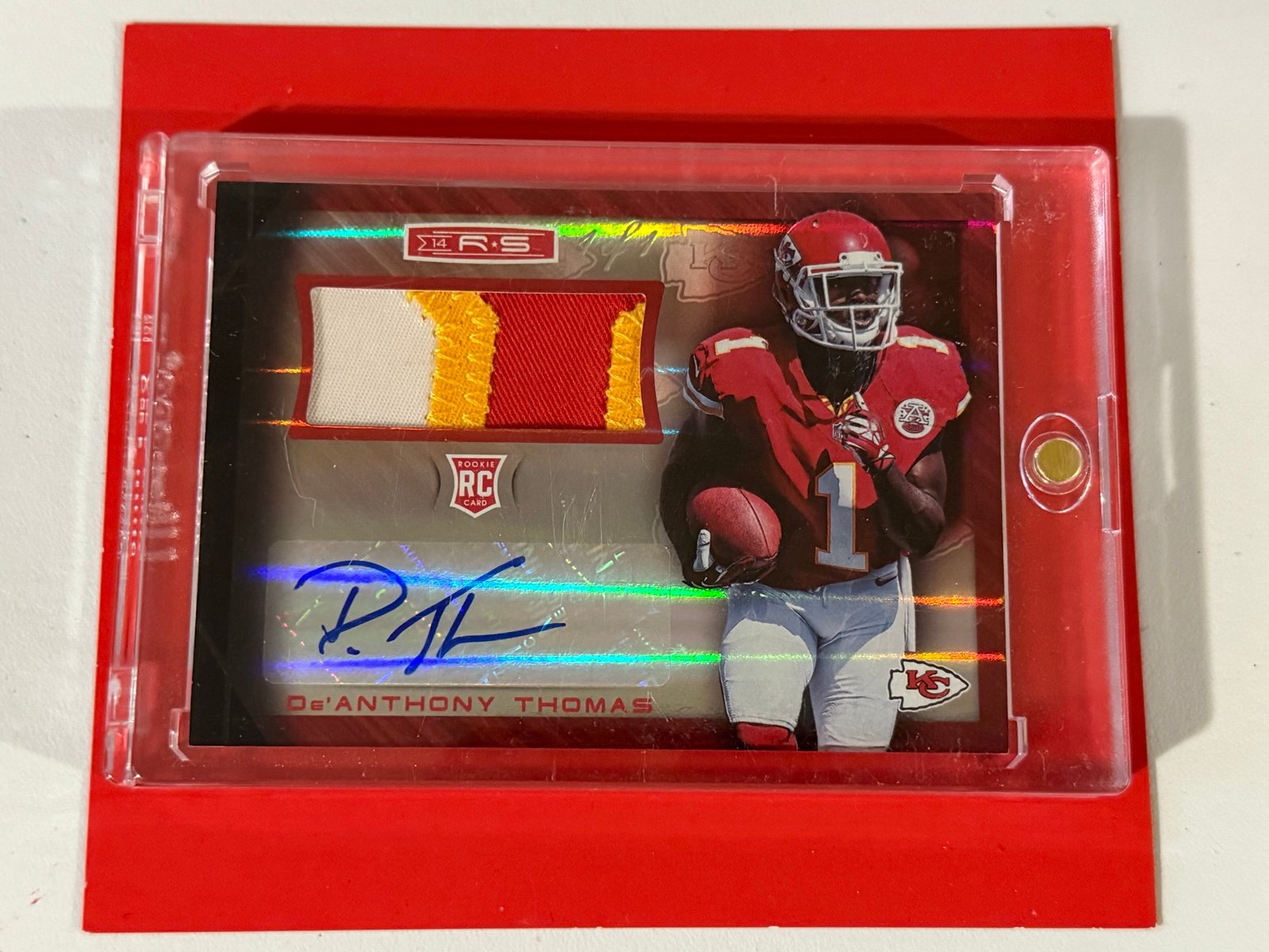 De'Anthony Thomas 2014 Rookie & Stars Patch Autograph 1/1 NFL Kansas City Chiefs