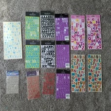 Lot: Letter & Number stickers 100+ packs