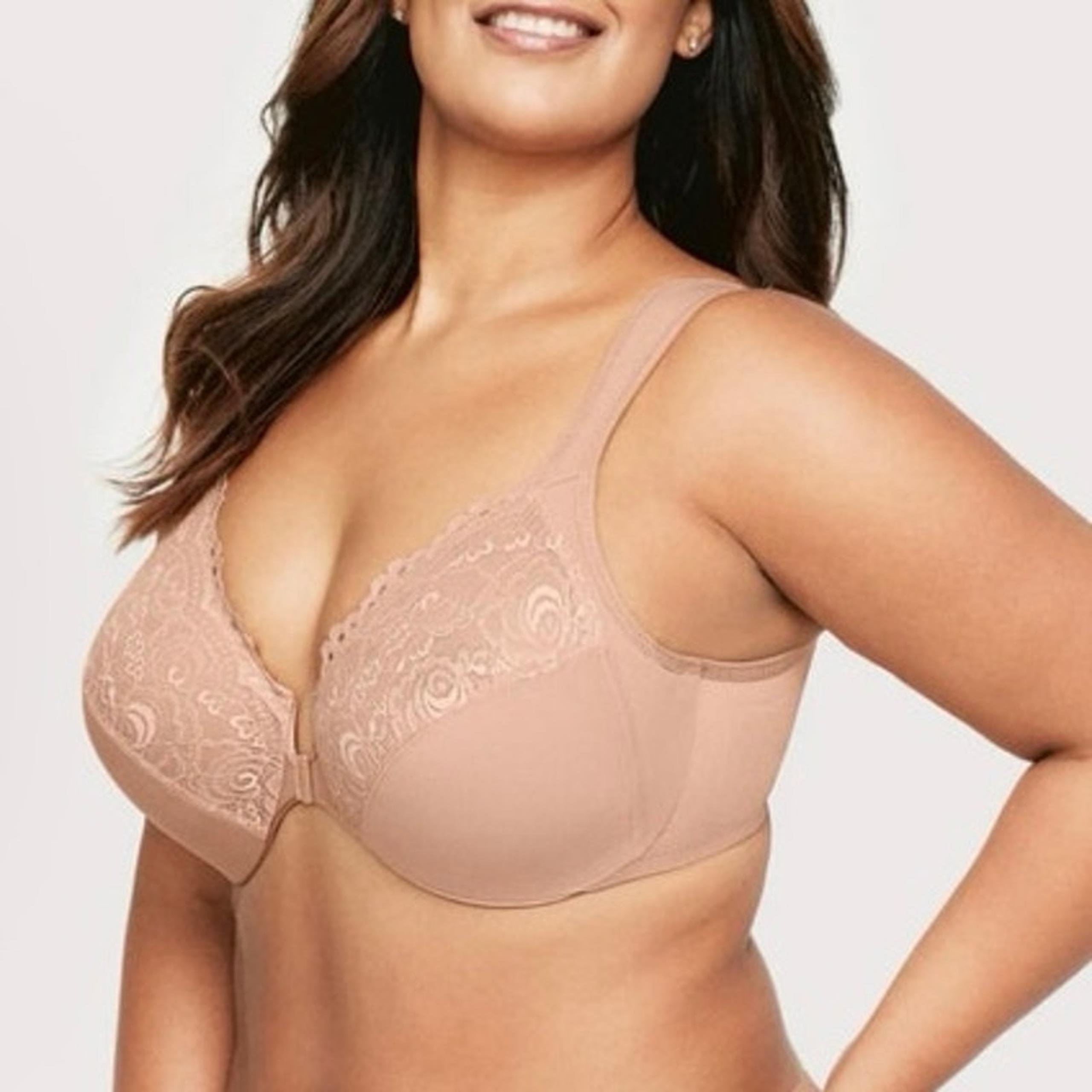 Glamorise Front-Closure WonderWire Bra Cappuccino
