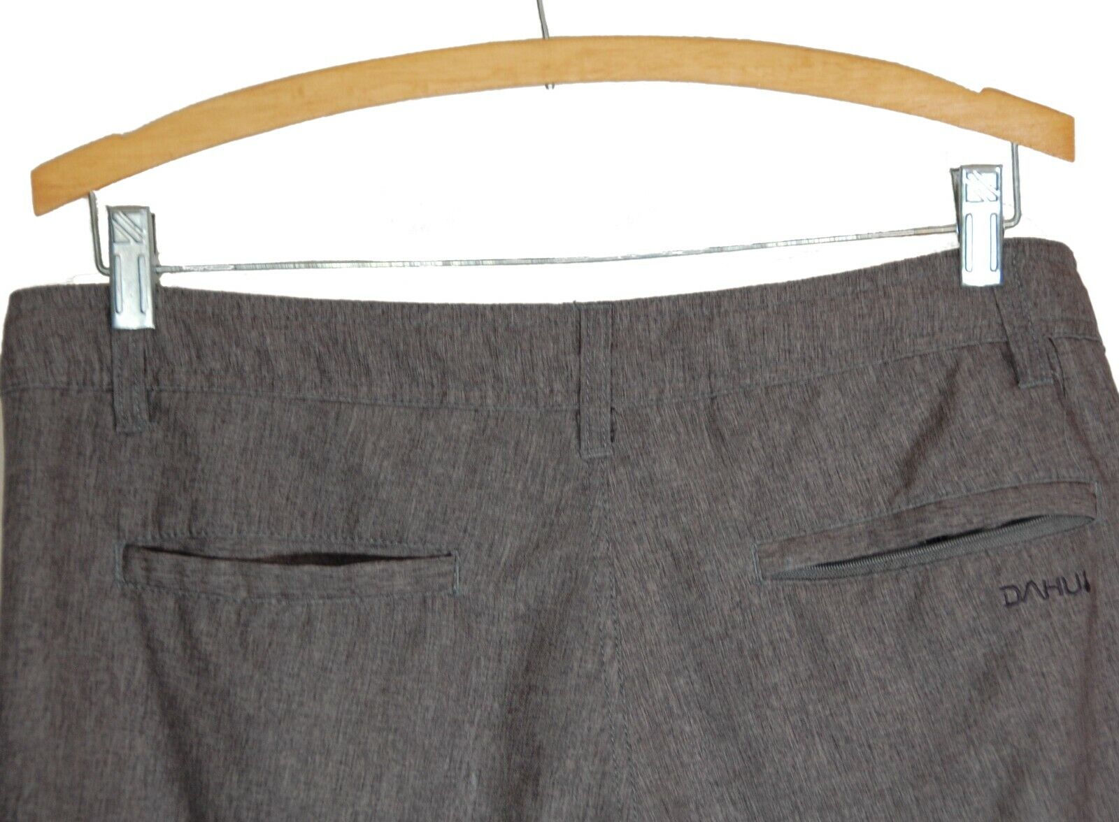 Da Hui Hybrid Collection Heathered Brown Swimming Board Shorts Mens Size 34
