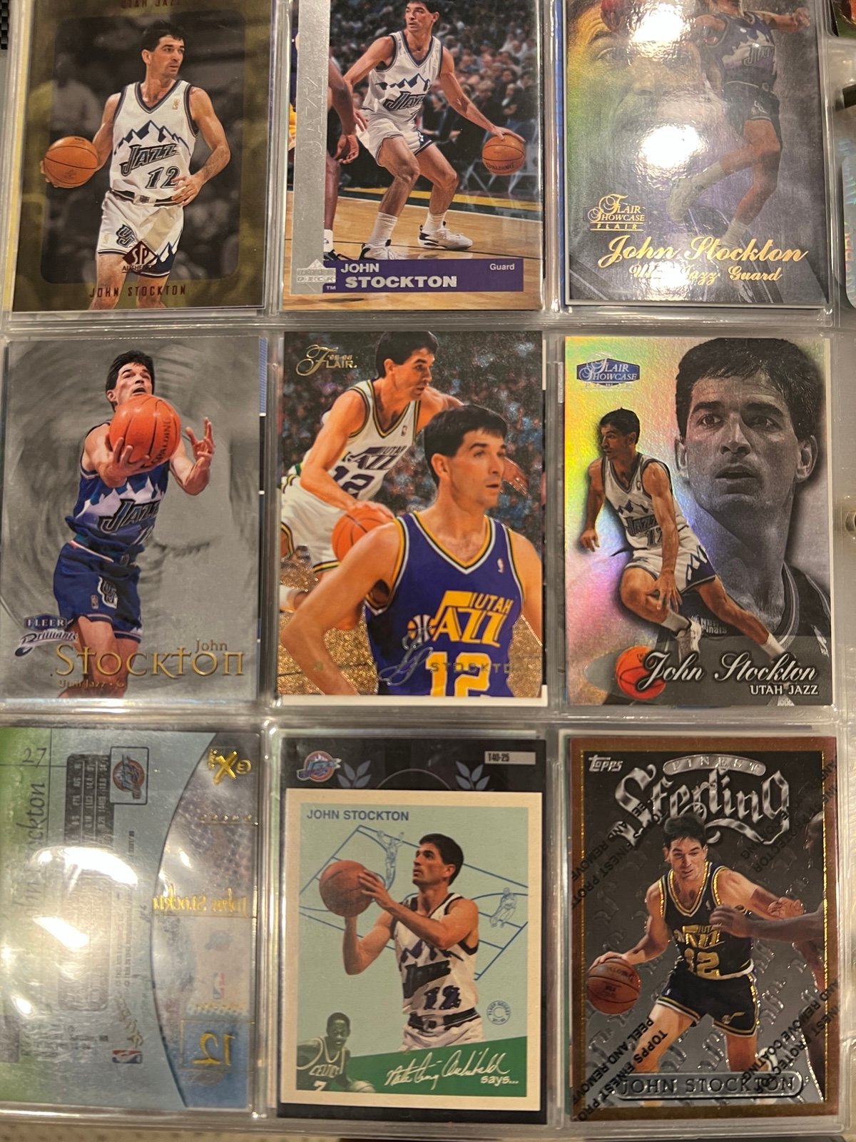 Karl Malone and John Stockton Lot - 36 total cards