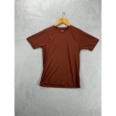 Rhone Shirt Adult Small Maroon Nylon Blend Compression Athletic Gym T-Shirt Mens