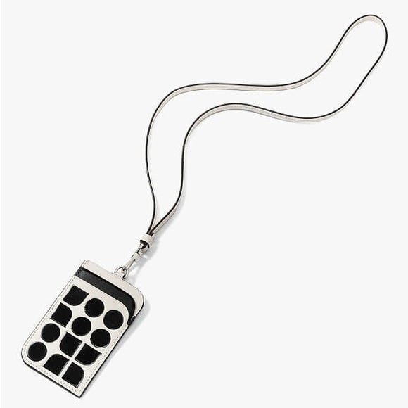 kate spade NWT! Noel Lanyard - Black/White