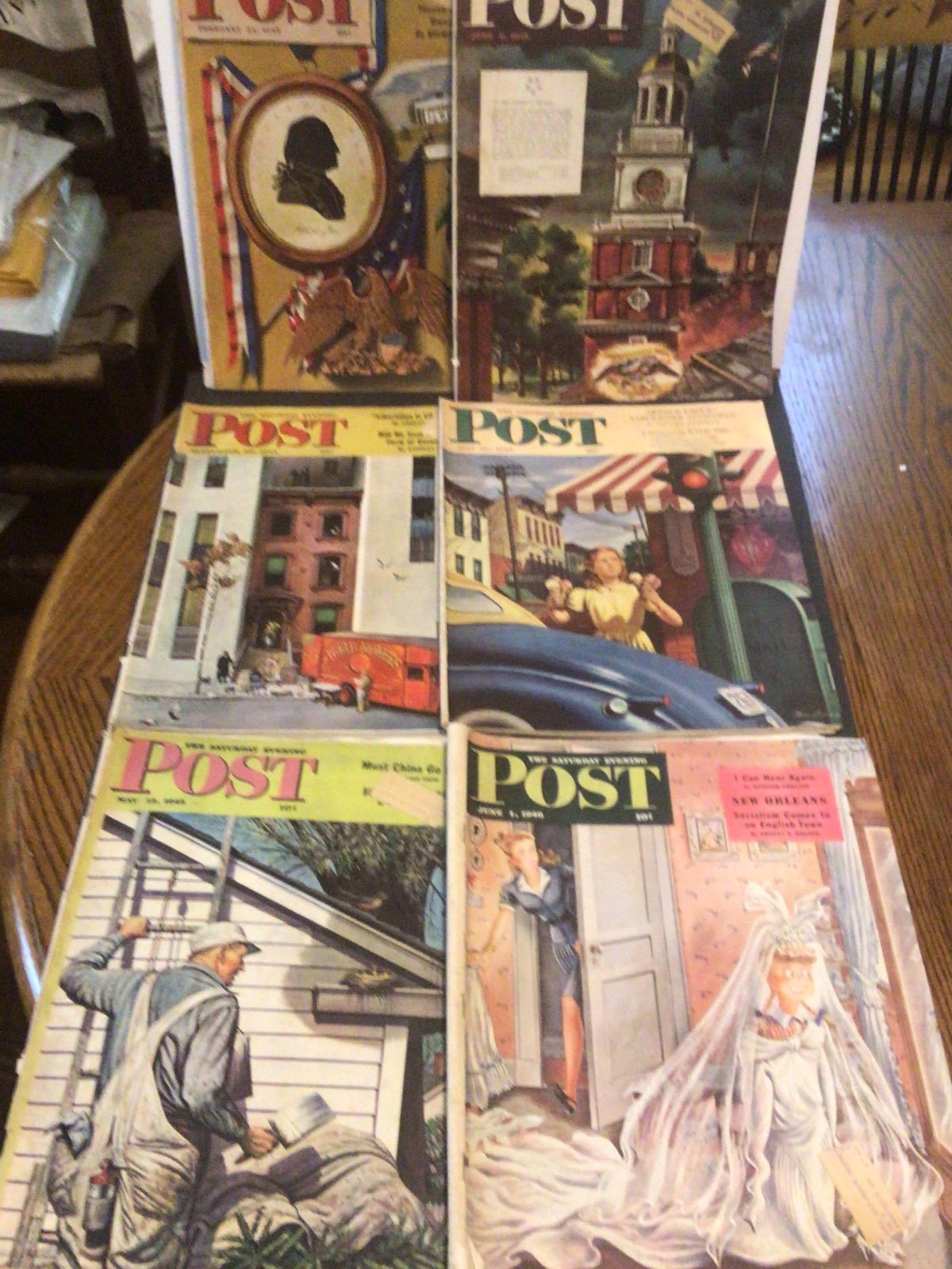 (6) 1944-45 Saturday Evening post lot