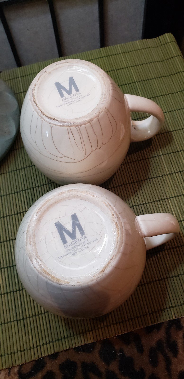 Price Drop - ULTRA RARE Vintage Rae Dunn His & Hers M stamped/Red Interior CRAQUELURED Mugs!! - Spring Sale Spree-Tacular:£258[hoVintage & collectibles_1665558ua]