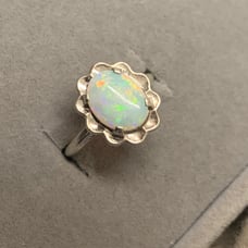 S925 VINTAGE 2.5CT OPAL ENGAGEMENT RING