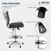 Armless Desk Stool Drafting Chair Ergonomic Fabric Office Chair Modern Standing