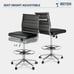 Armless Desk Stool Drafting Chair Ergonomic Fabric Office Chair Modern Standing