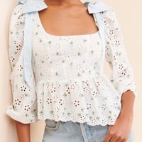 For Love Lemons Embroidered Blouses Mercari