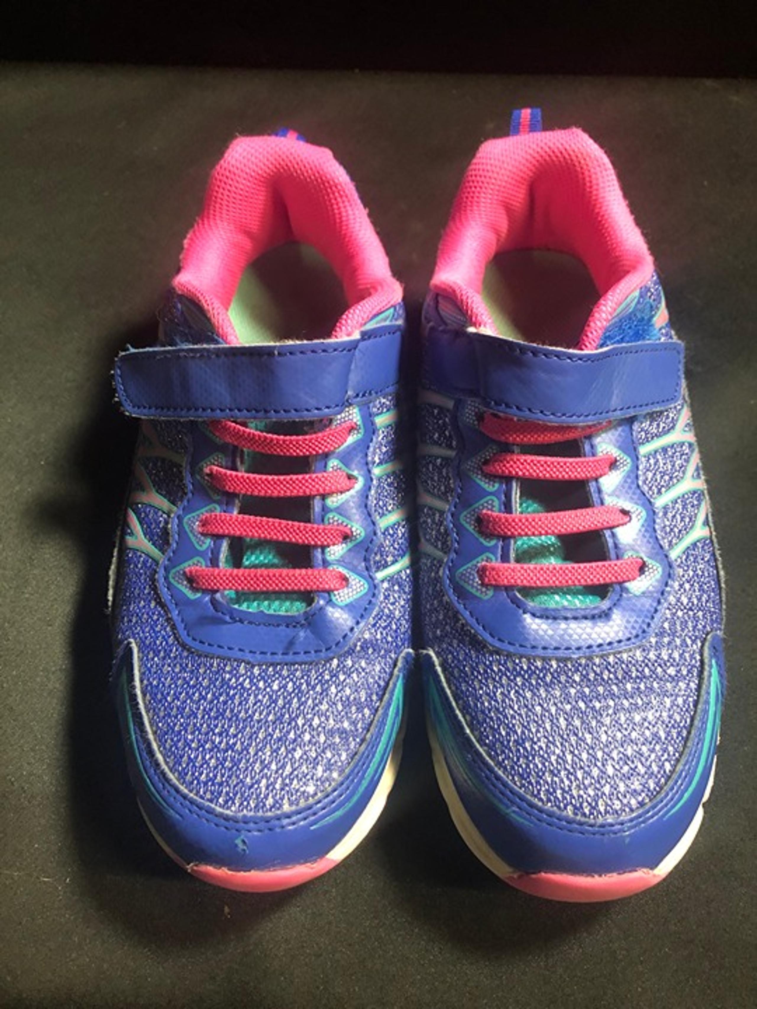 Danskin Now Multicolor Neon Athletic Walking Sneakers Shoes Size 4