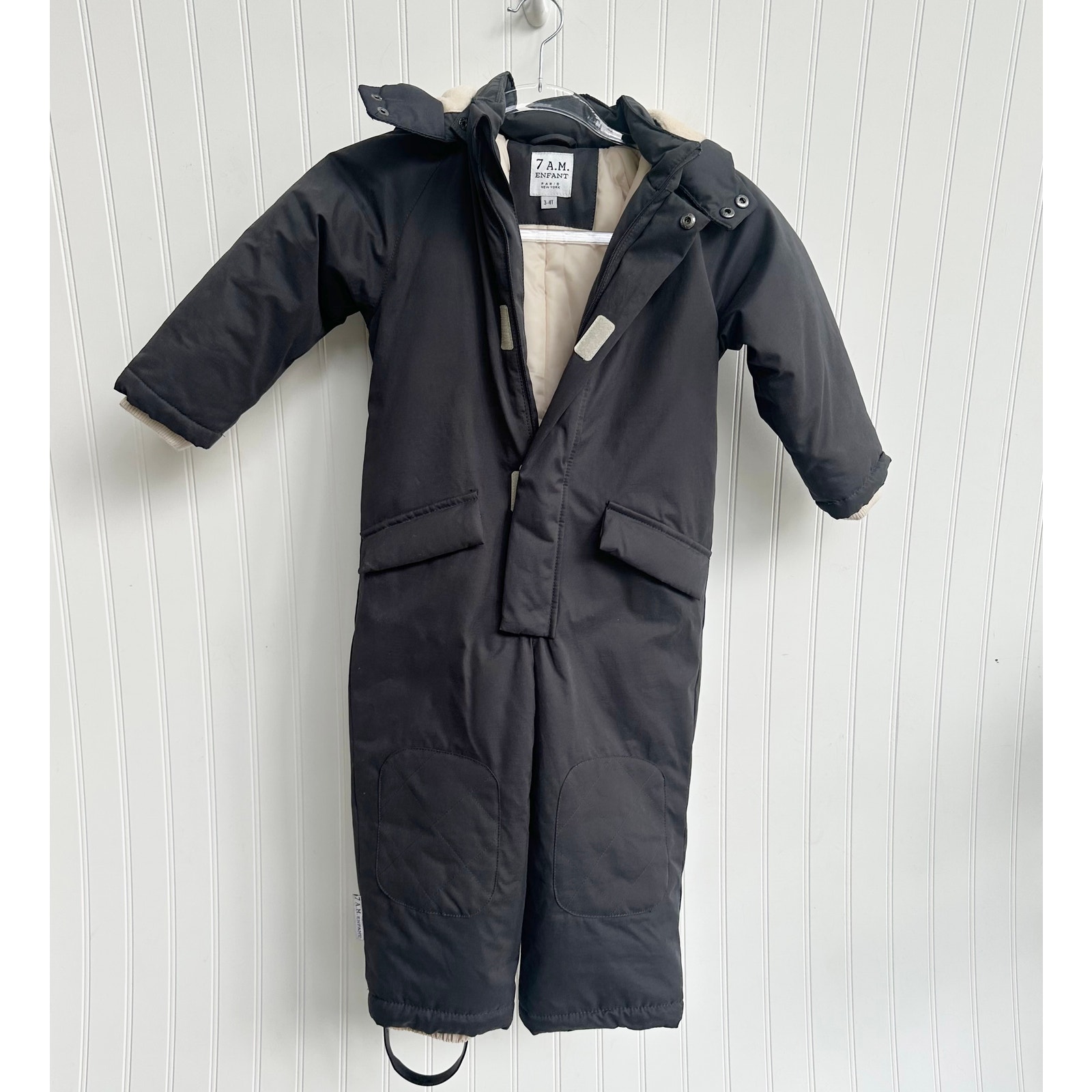 7a.m. ENFANT Snowsuit Benji Grand SSG80 3-4T Onesie Smokey Gray