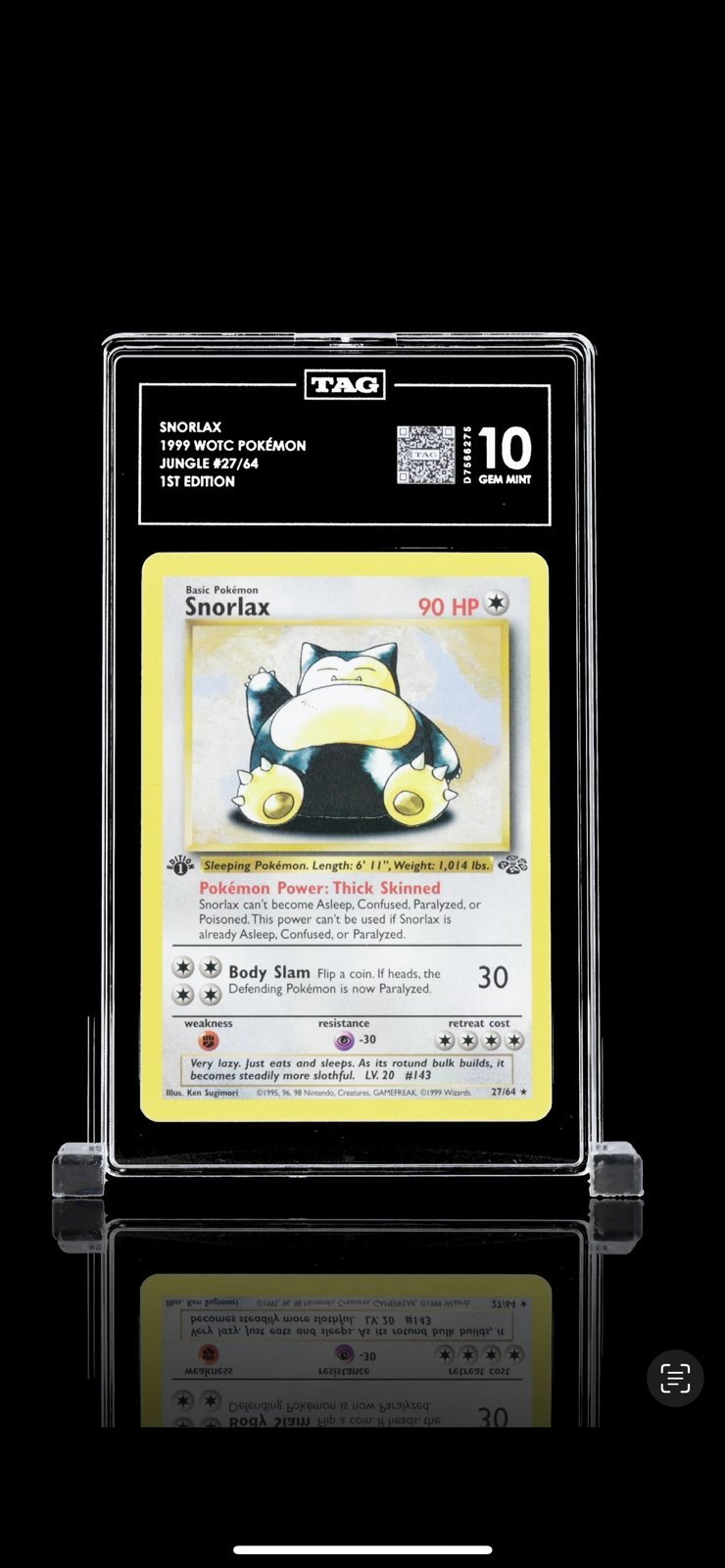 Snorlax 1st Edition - Pokemon Jungle 27/64 - TAG 10