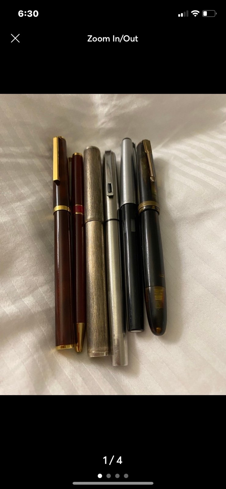 Lot of six pens