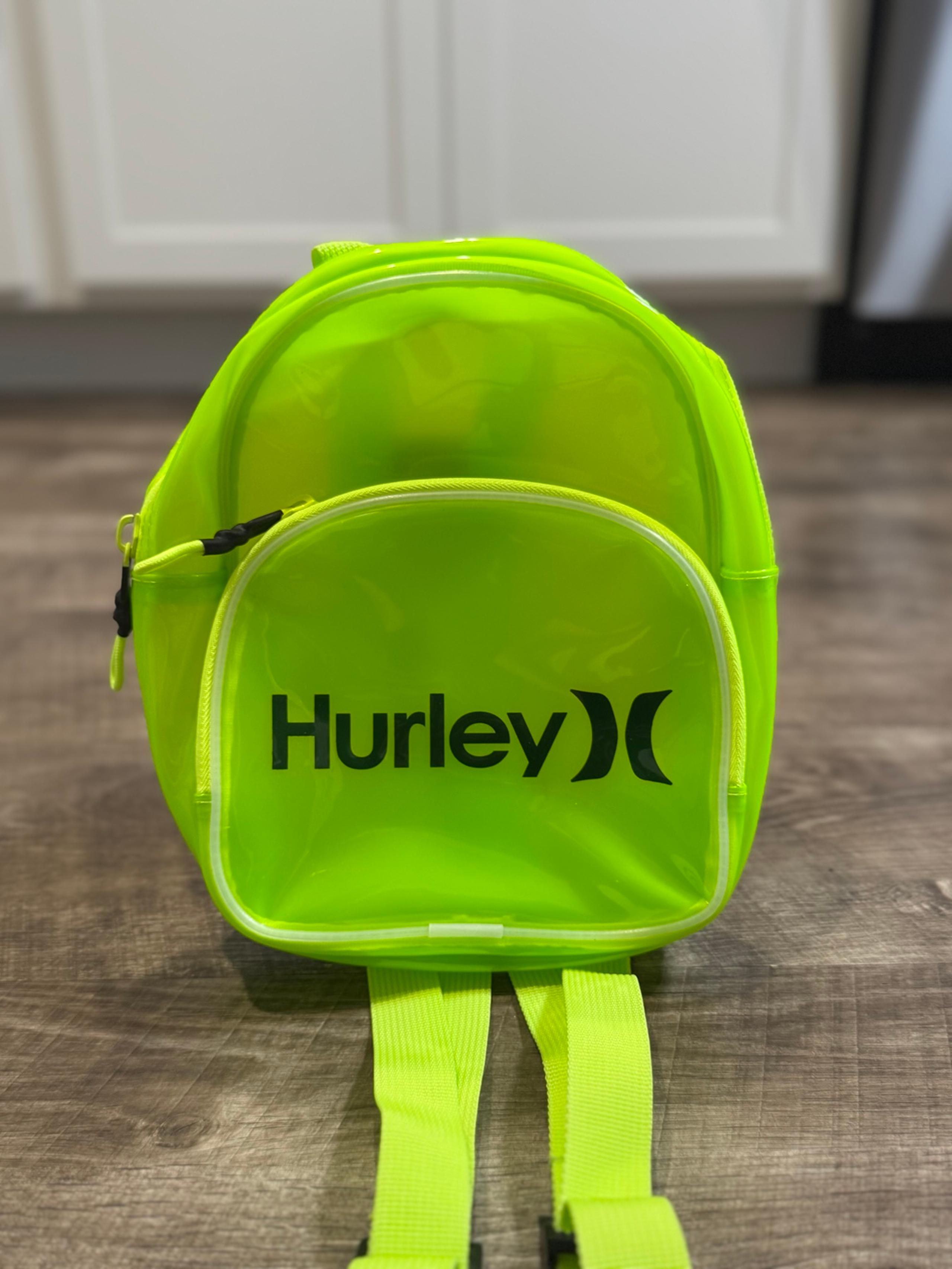 Hurley Neon Green Transparent Mini Backpack - Chic & Durable